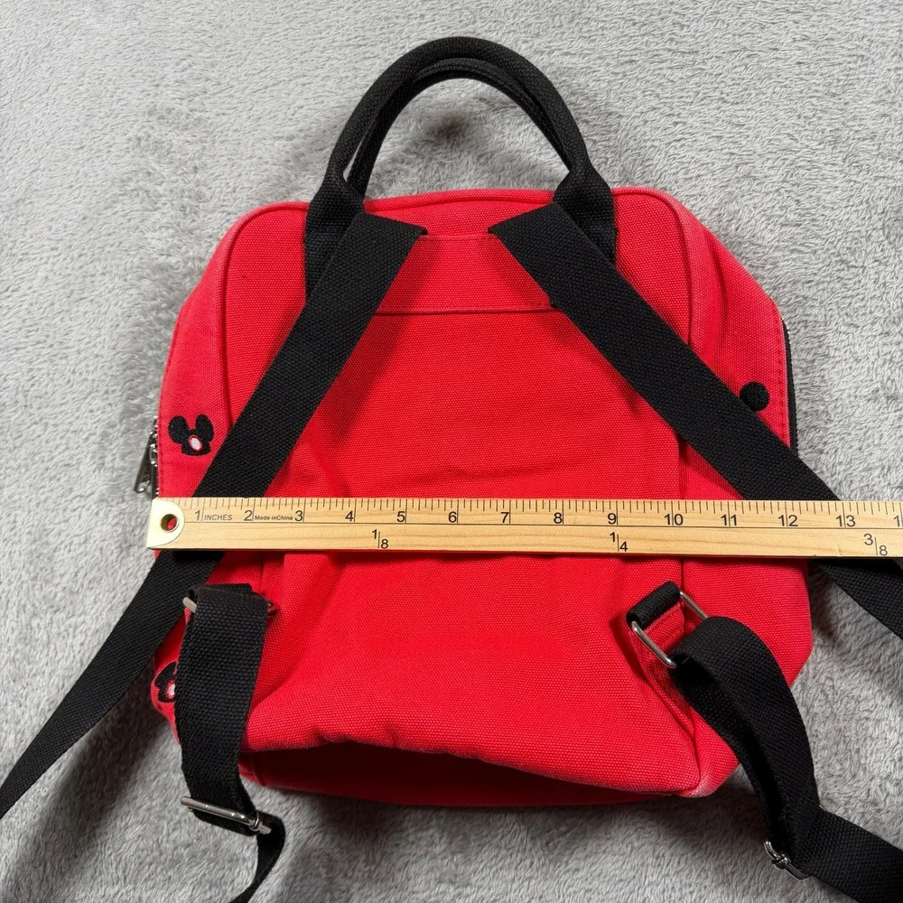 Disney Parks 2020 Red Canvas Loungefly Mickey Mouse Ear Hat Backpack
